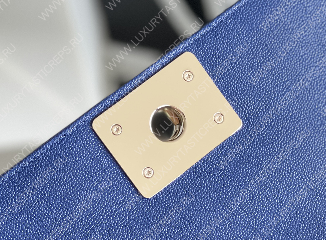 Ch*el boy handbag blue a67086