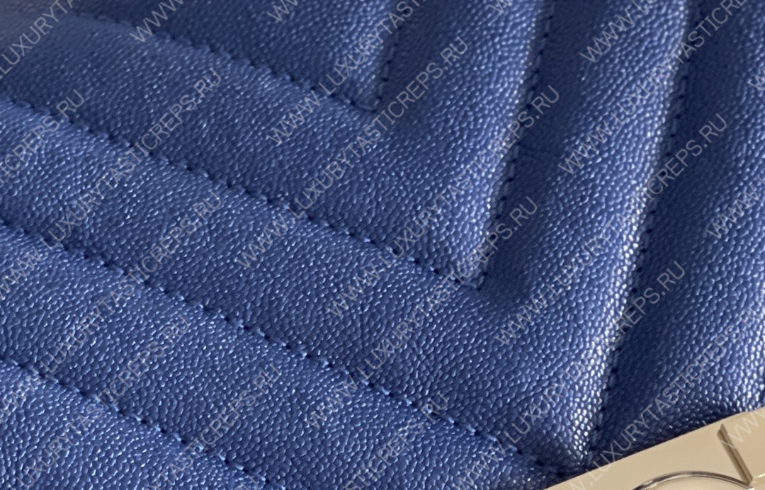 Ch*el boy handbag blue a67086