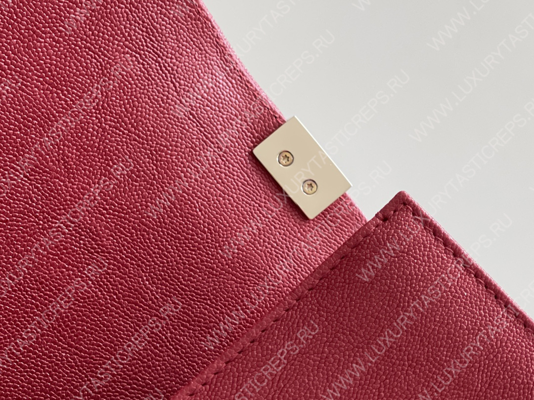 Ch*el boy handbag red a67086