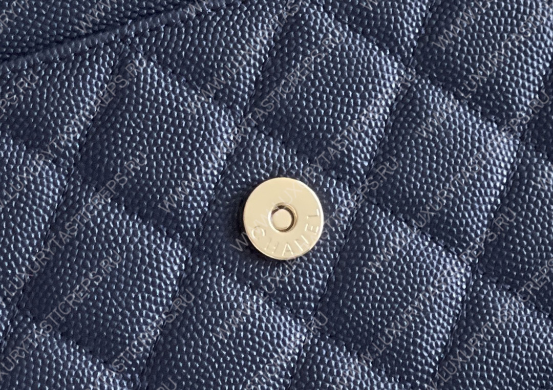 Ch*el mini flap bag navy blue a33814