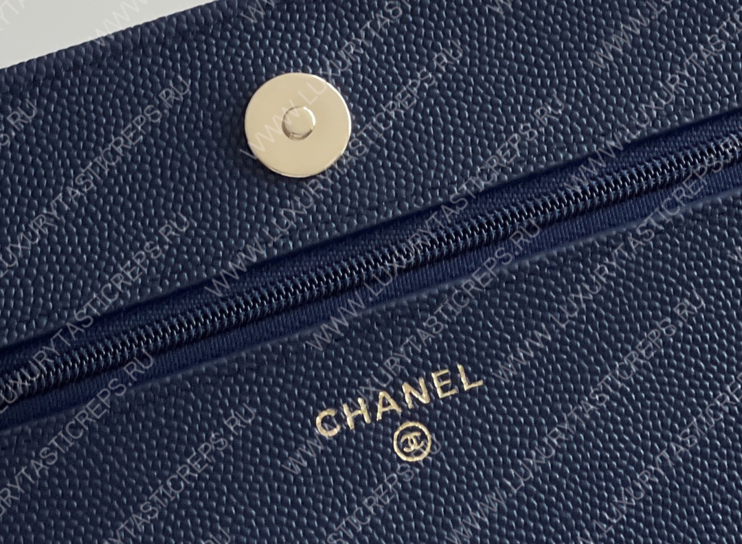 Ch*el mini flap bag navy blue a33814