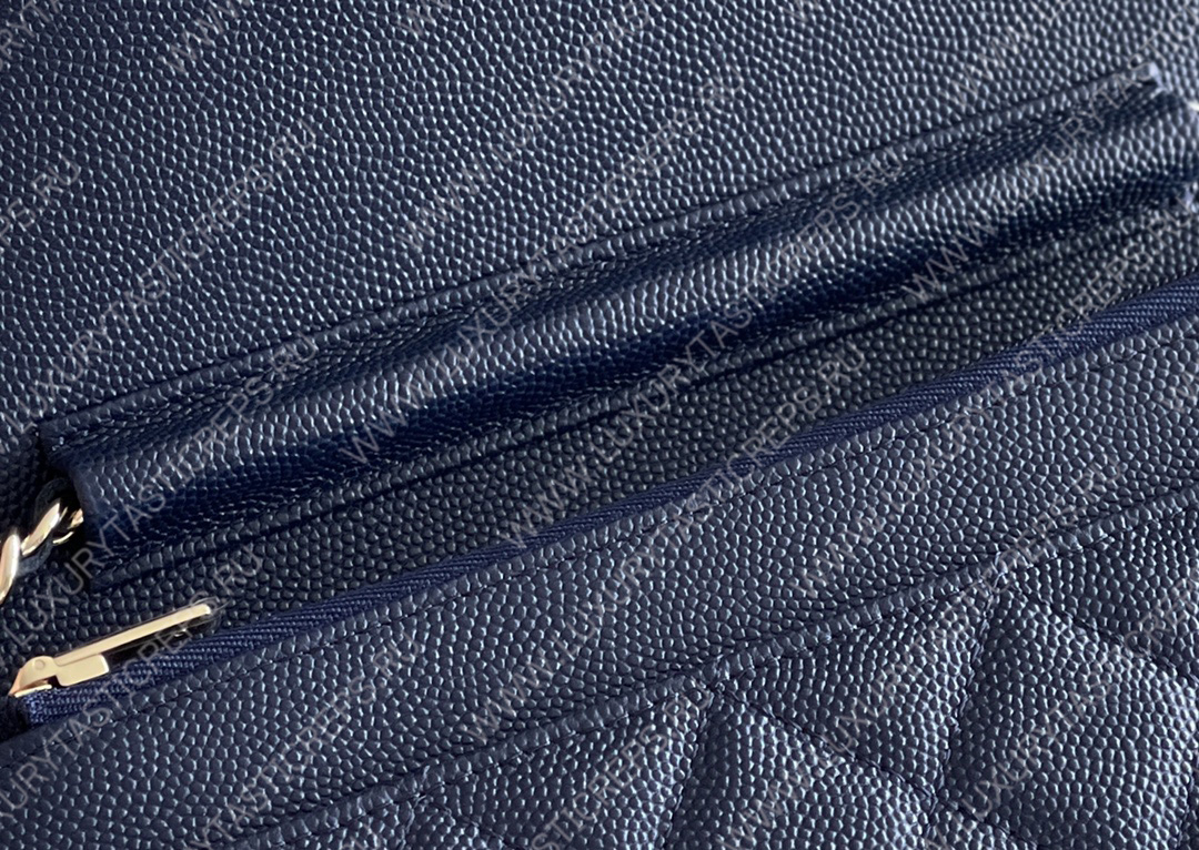 Ch*el mini flap bag navy blue a33814