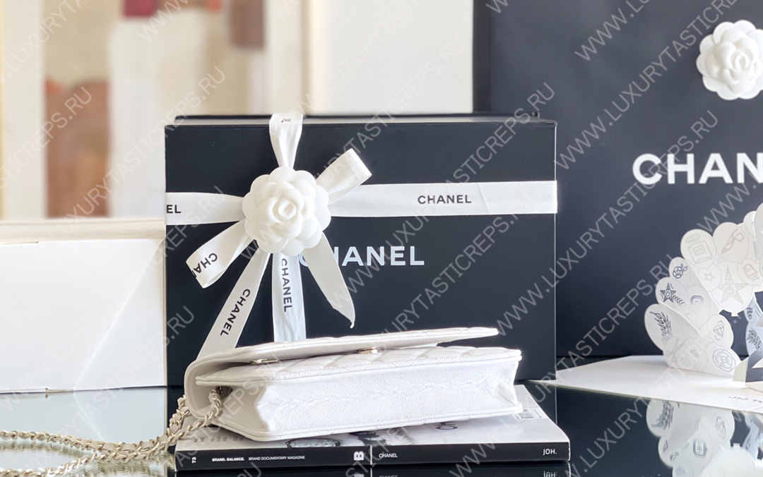 Ch*el mini flap bag white a33814