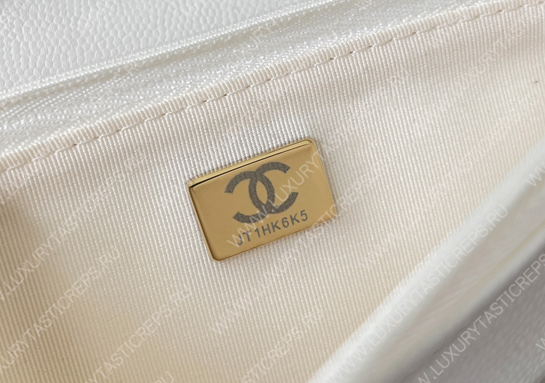 Ch*el mini flap bag white a33814