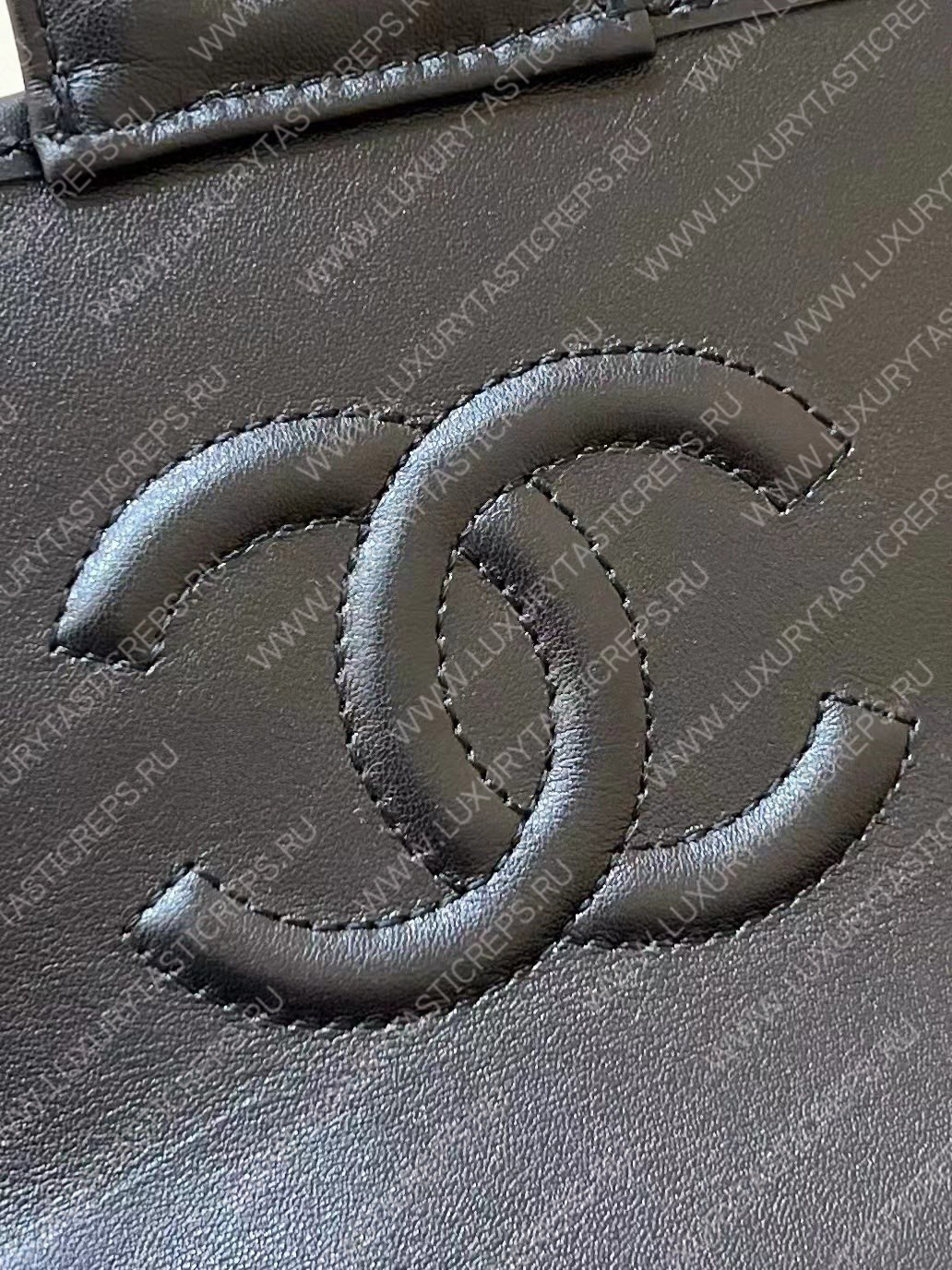 Ch*el small flap bag with top handle black, white & multicolor as3653