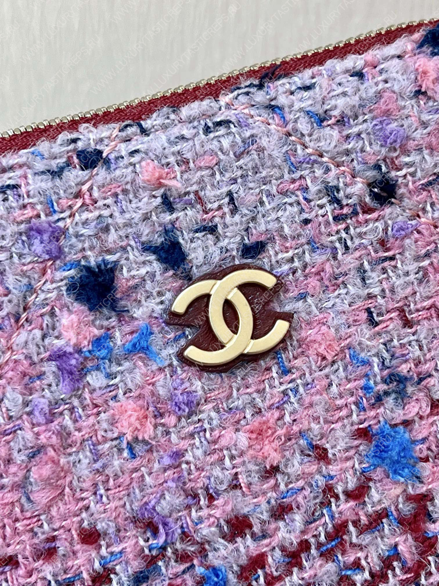 Ch*el 22 handbagbag, burgundy & multicolor as3261