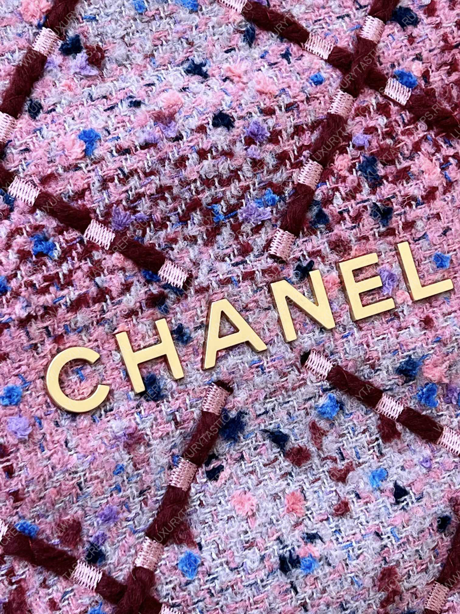 Ch*el 22 handbagbag, burgundy & multicolor as3261