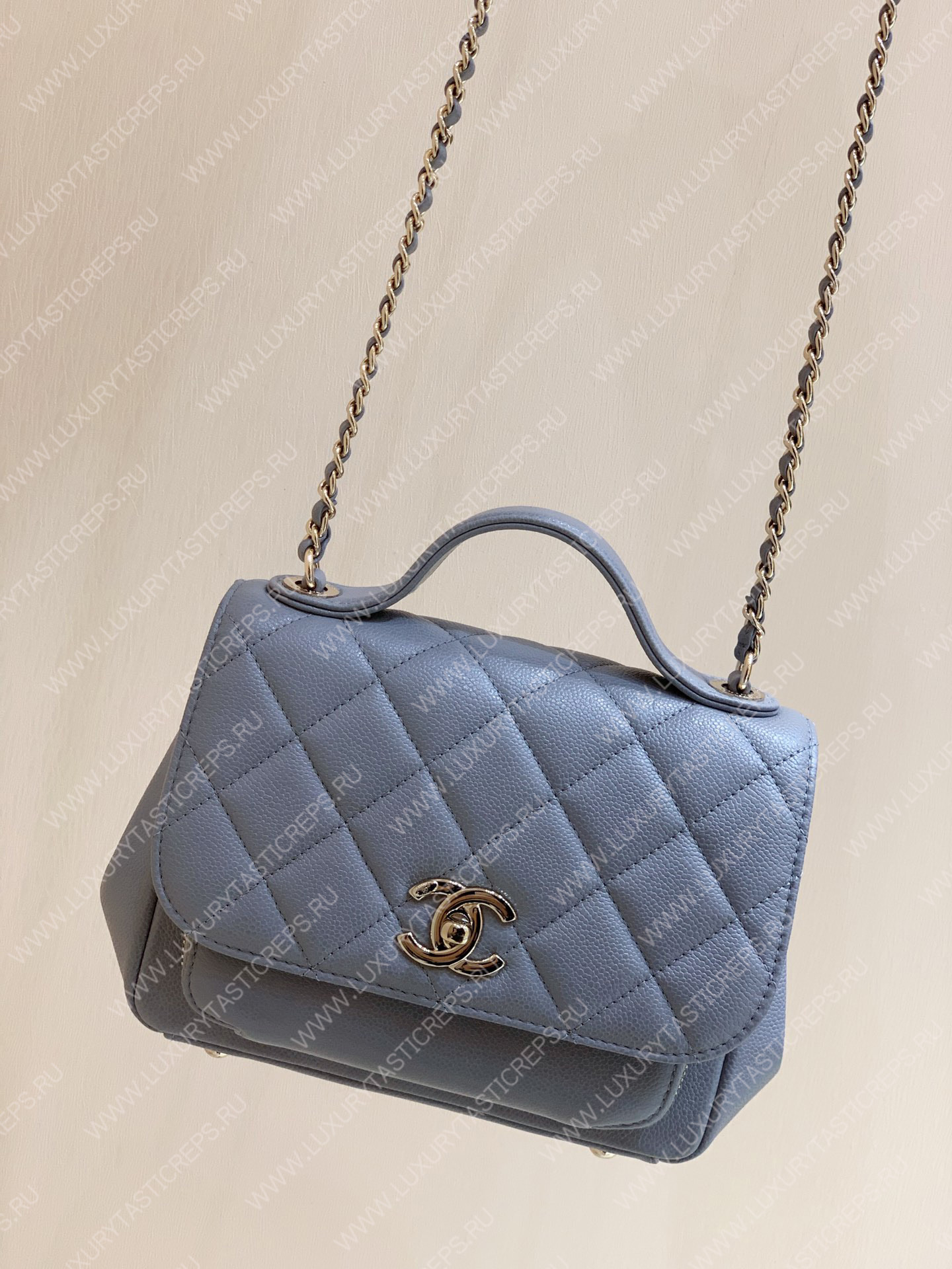 Ch*el small business affinity flap bag grey a93749