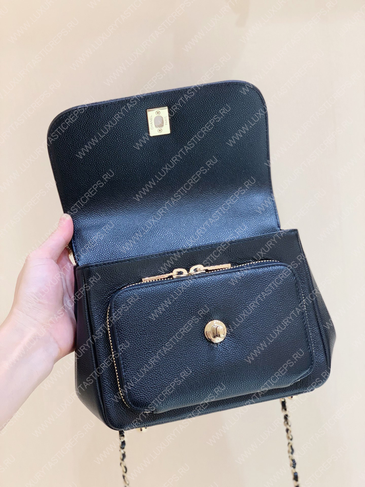 Ch*el small business affinity flap bag black a93749