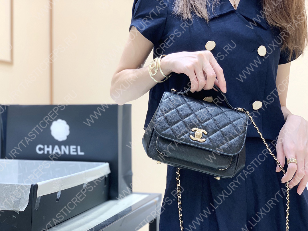 Ch*el small business affinity flap bag black a93749