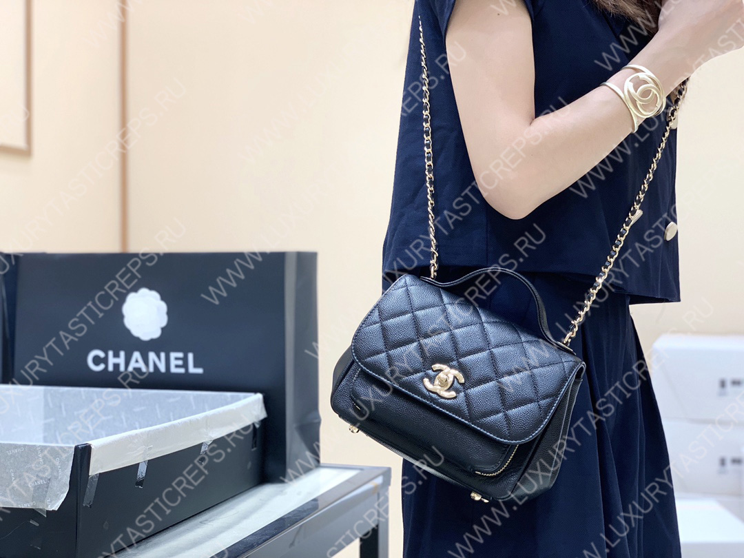 Ch*el small business affinity flap bag black a93749