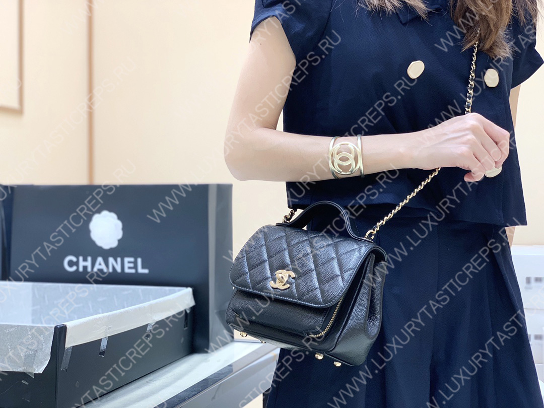 Ch*el small business affinity flap bag black a93749