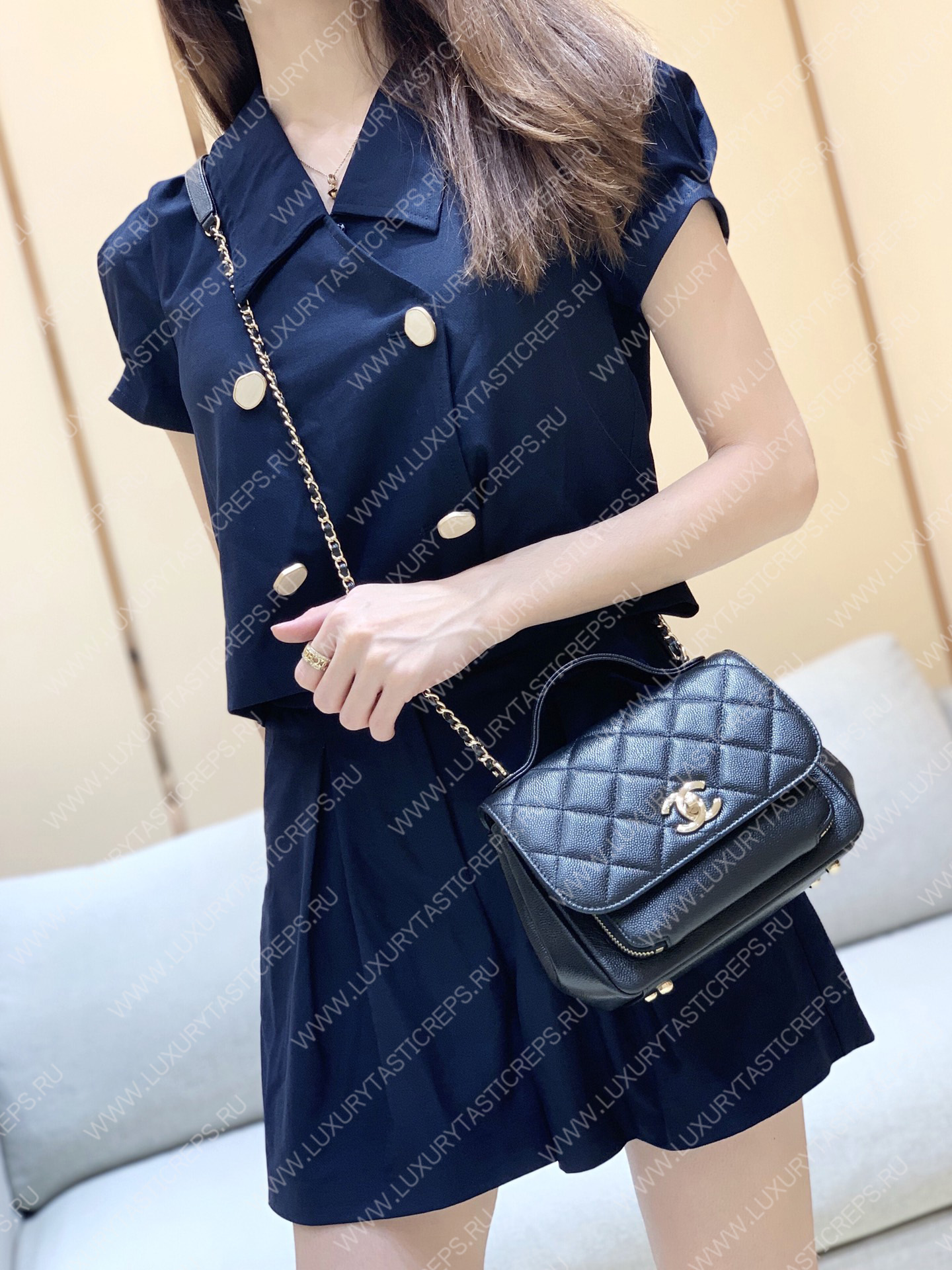 Ch*el small business affinity flap bag black a93749