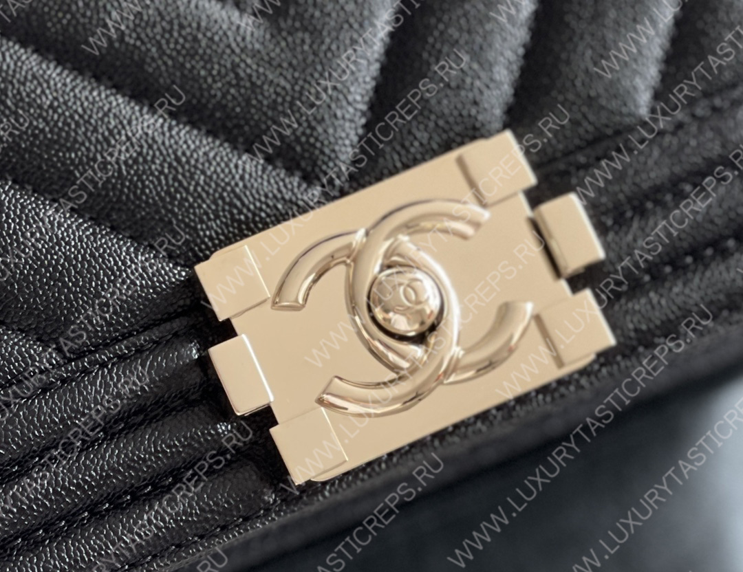 Ch*el boy handbag black a67086