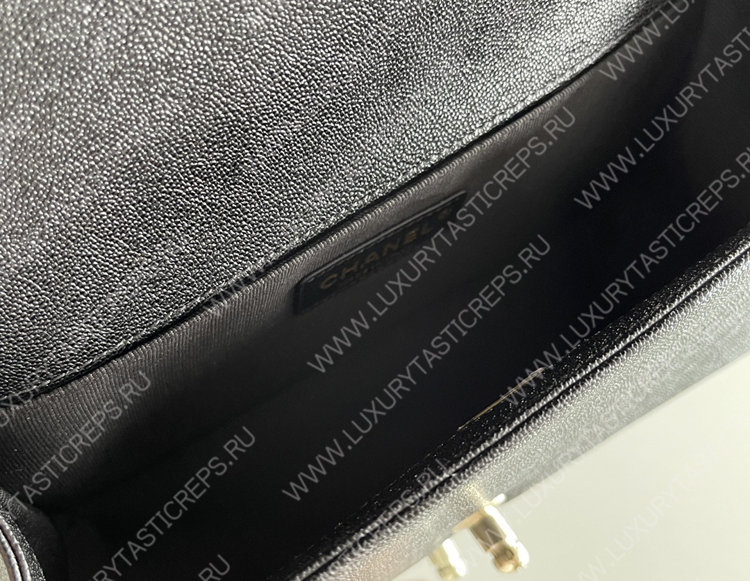 Ch*el boy handbag black a67086