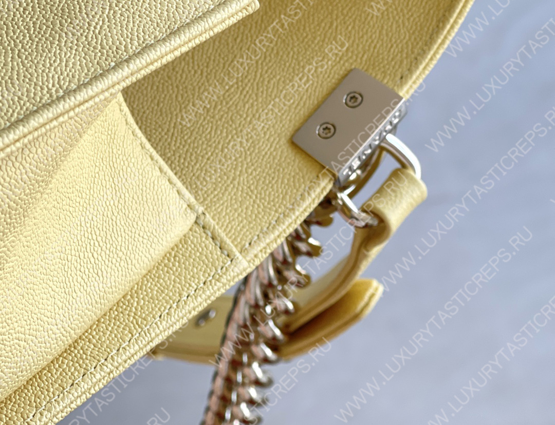Ch*el boy handbag yellow a67086
