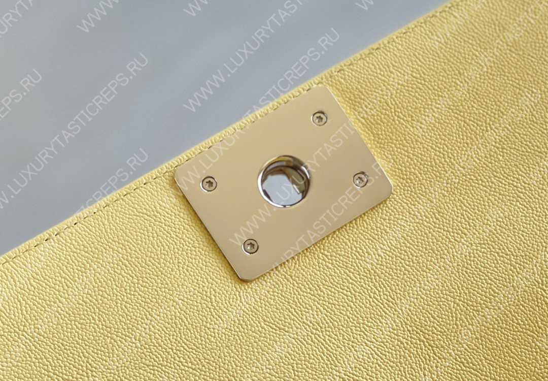 Ch*el boy handbag yellow a67086