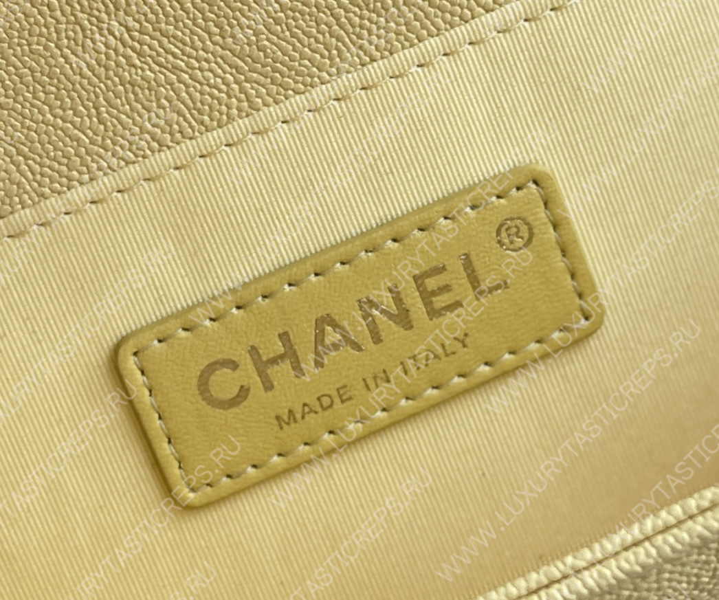 Ch*el boy handbag yellow a67086