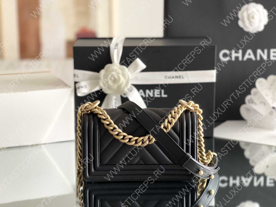 Ch*el small boy handbag black a67085