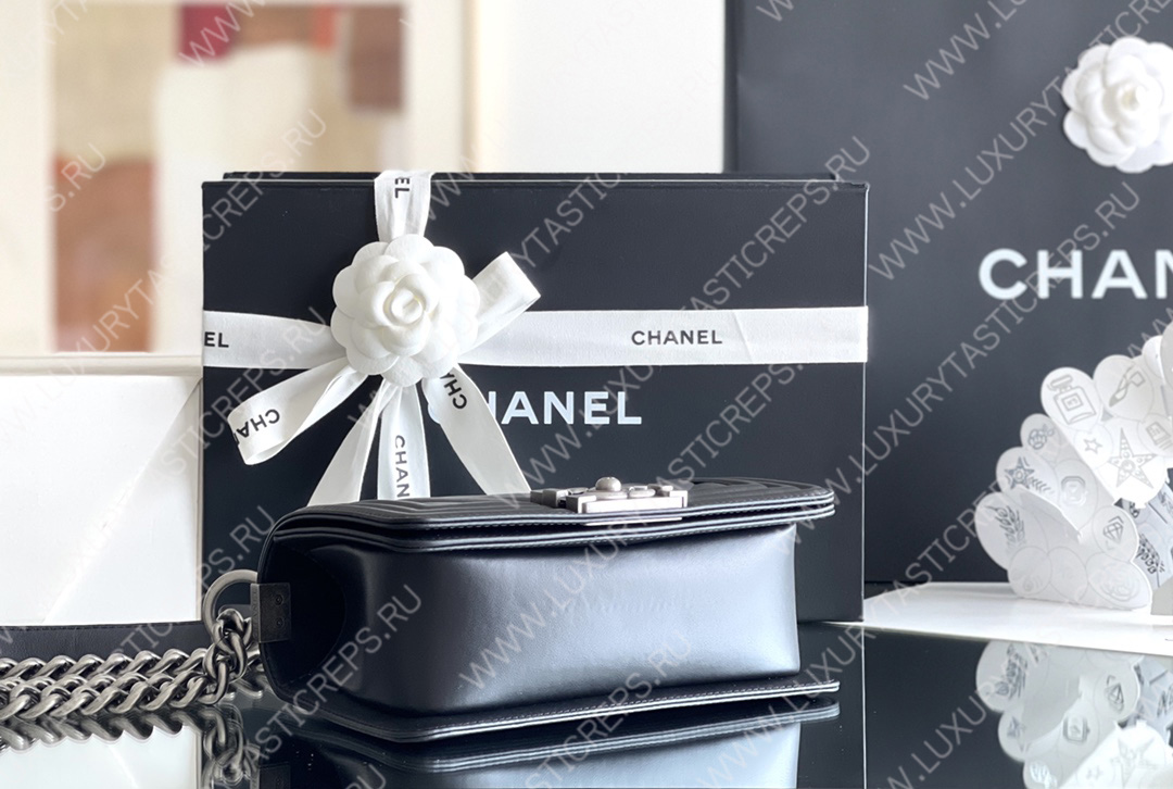 Ch*el small boy handbag black a67085