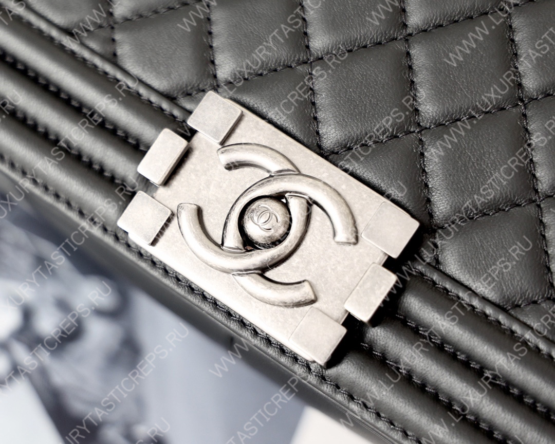 Ch*el boy handbag black a67086