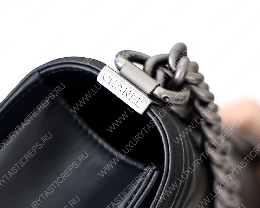 Ch*el boy handbag black a67086