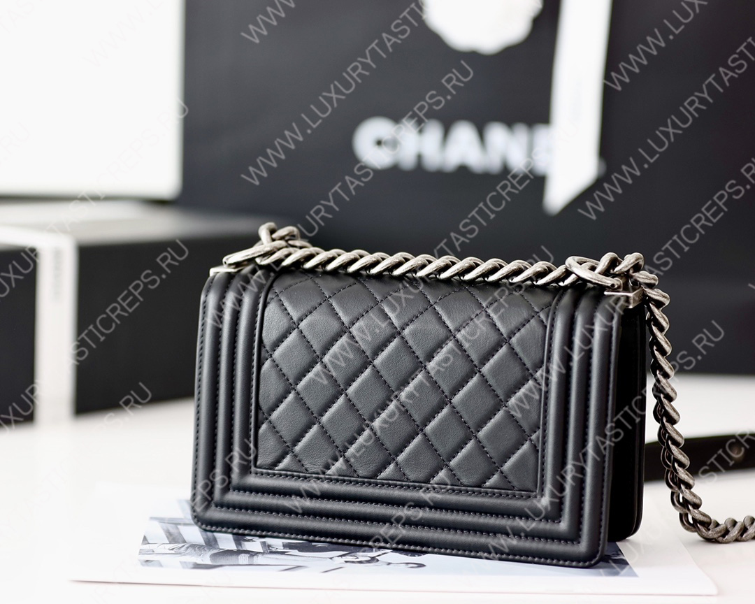Ch*el small boy handbag black a67085
