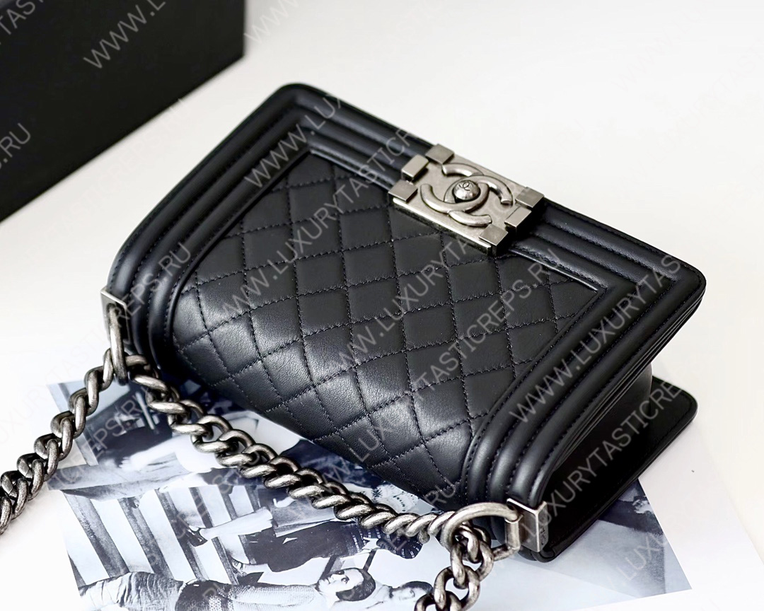 Ch*el small boy handbag black a67085