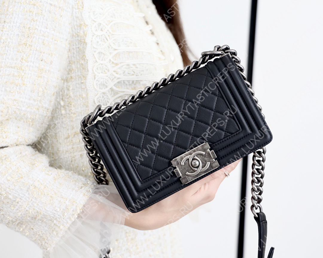 Ch*el small boy handbag black a67085