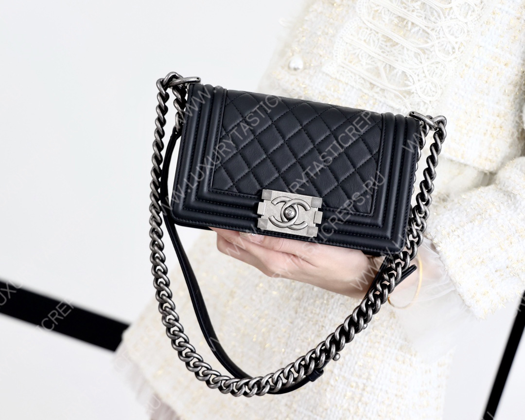 Ch*el small boy handbag black a67085