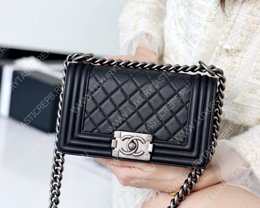 Ch*el small boy handbag black a67085