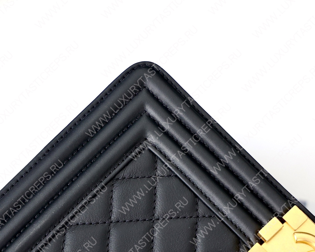 Ch*el boy handbag black a67086