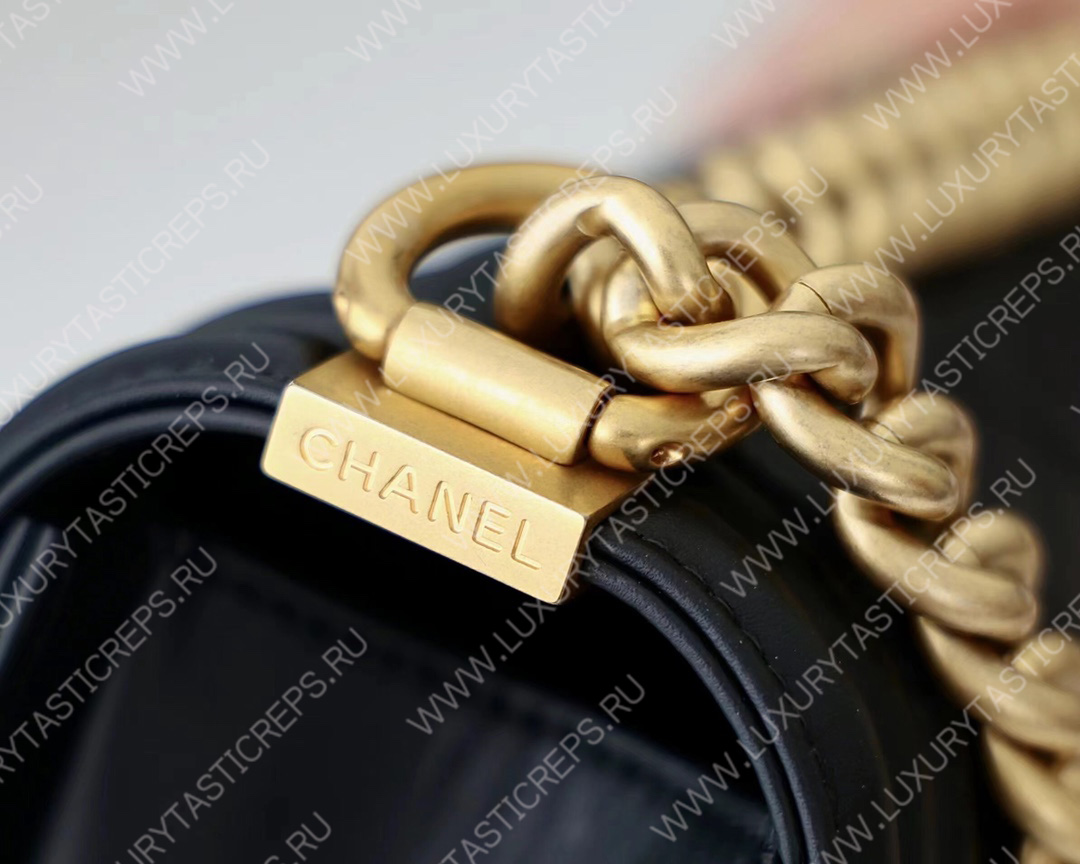 Ch*el boy handbag black a67086