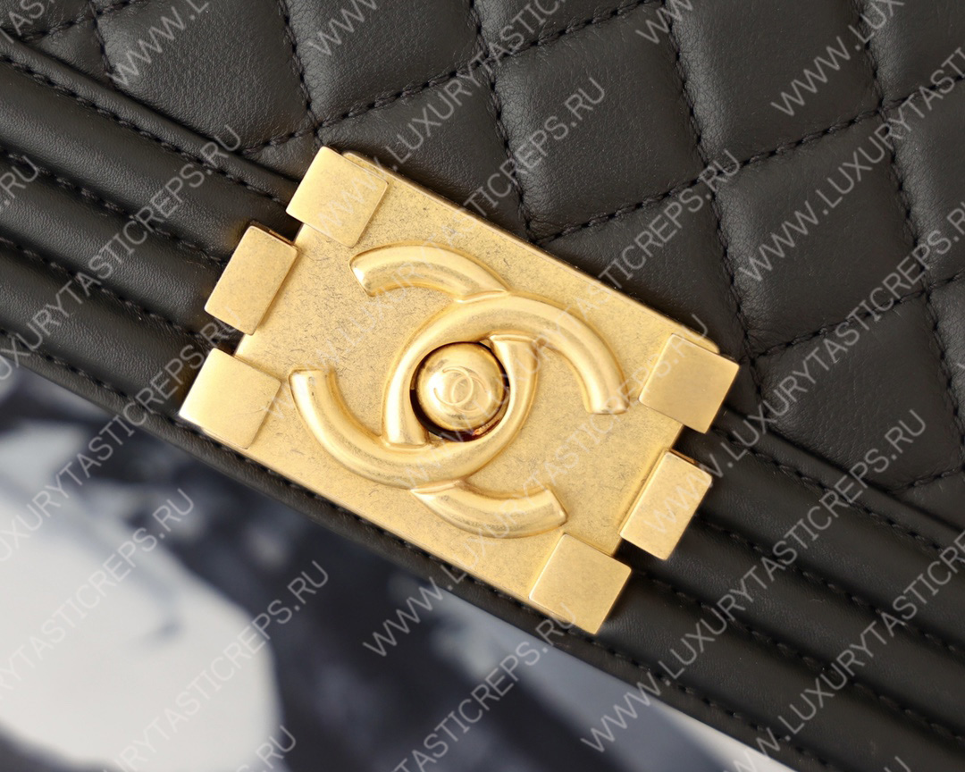 Ch*el boy handbag black a67086