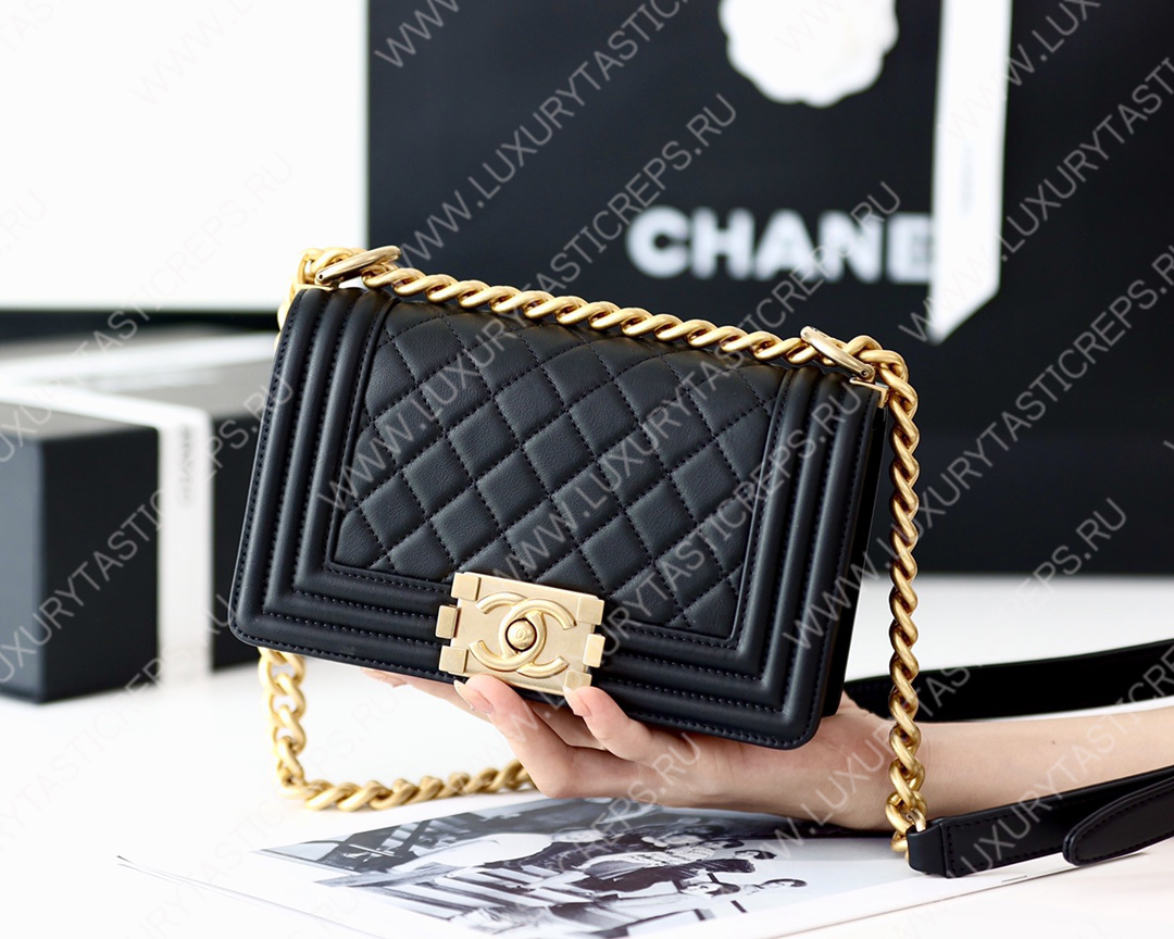 Ch*el small boy handbag black a67085