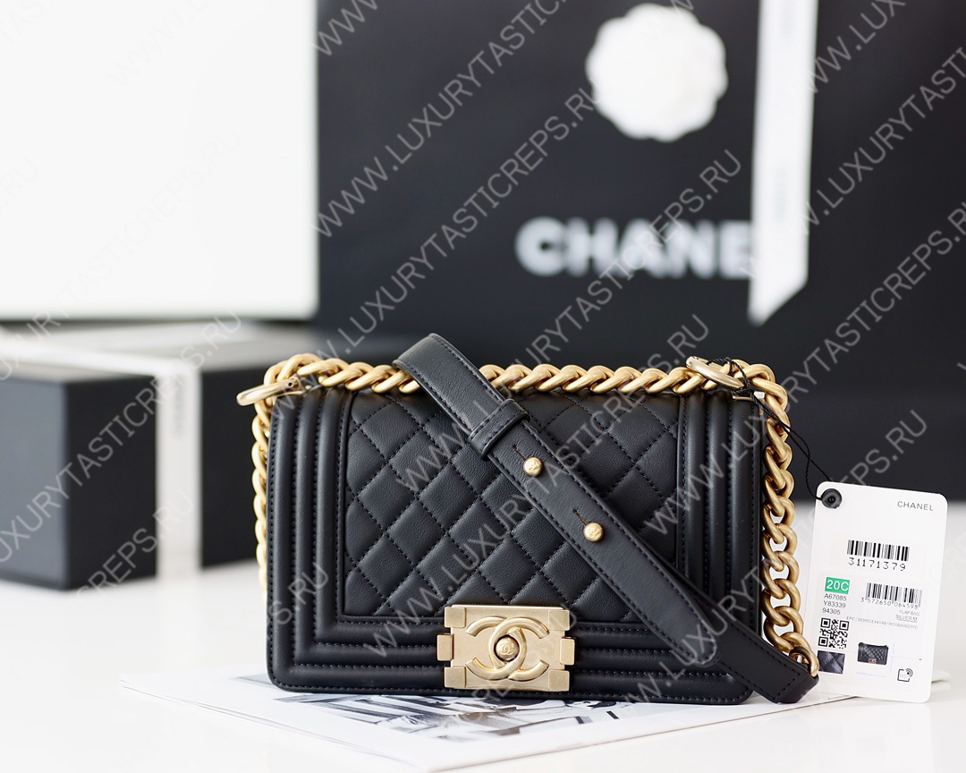 Ch*el small boy handbag black a67085