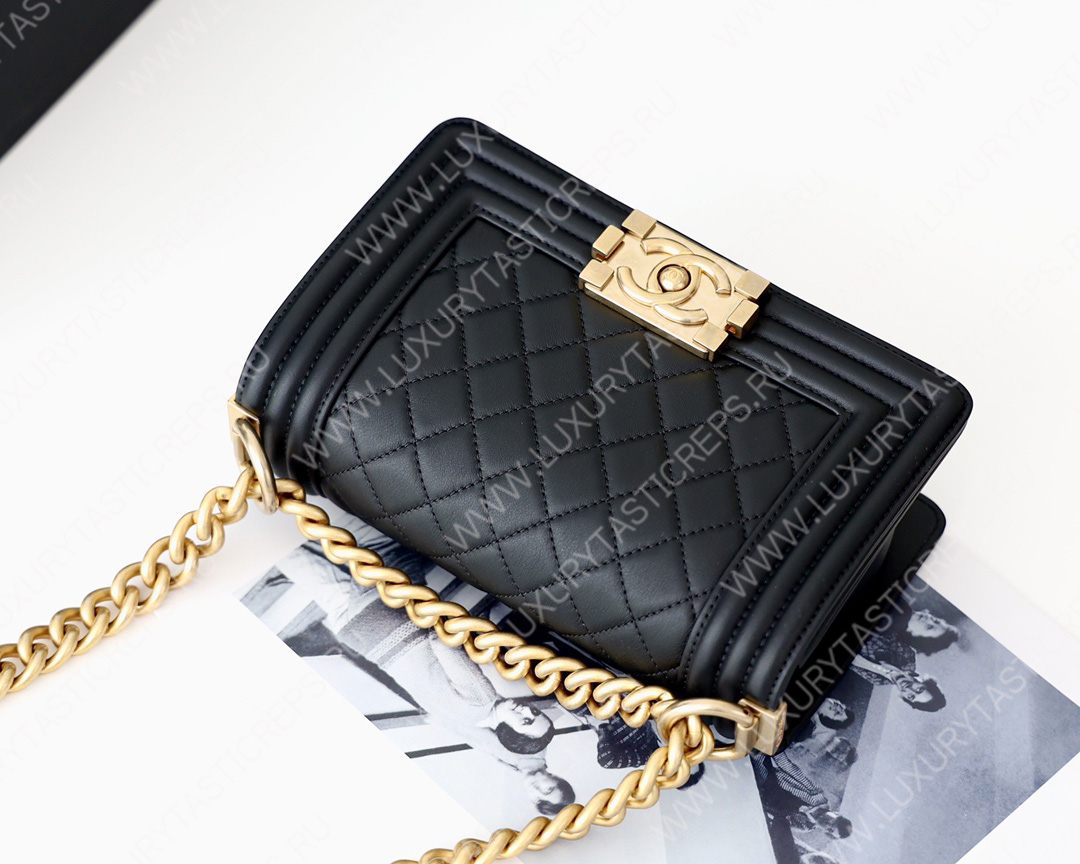 Ch*el small boy handbag black a67085