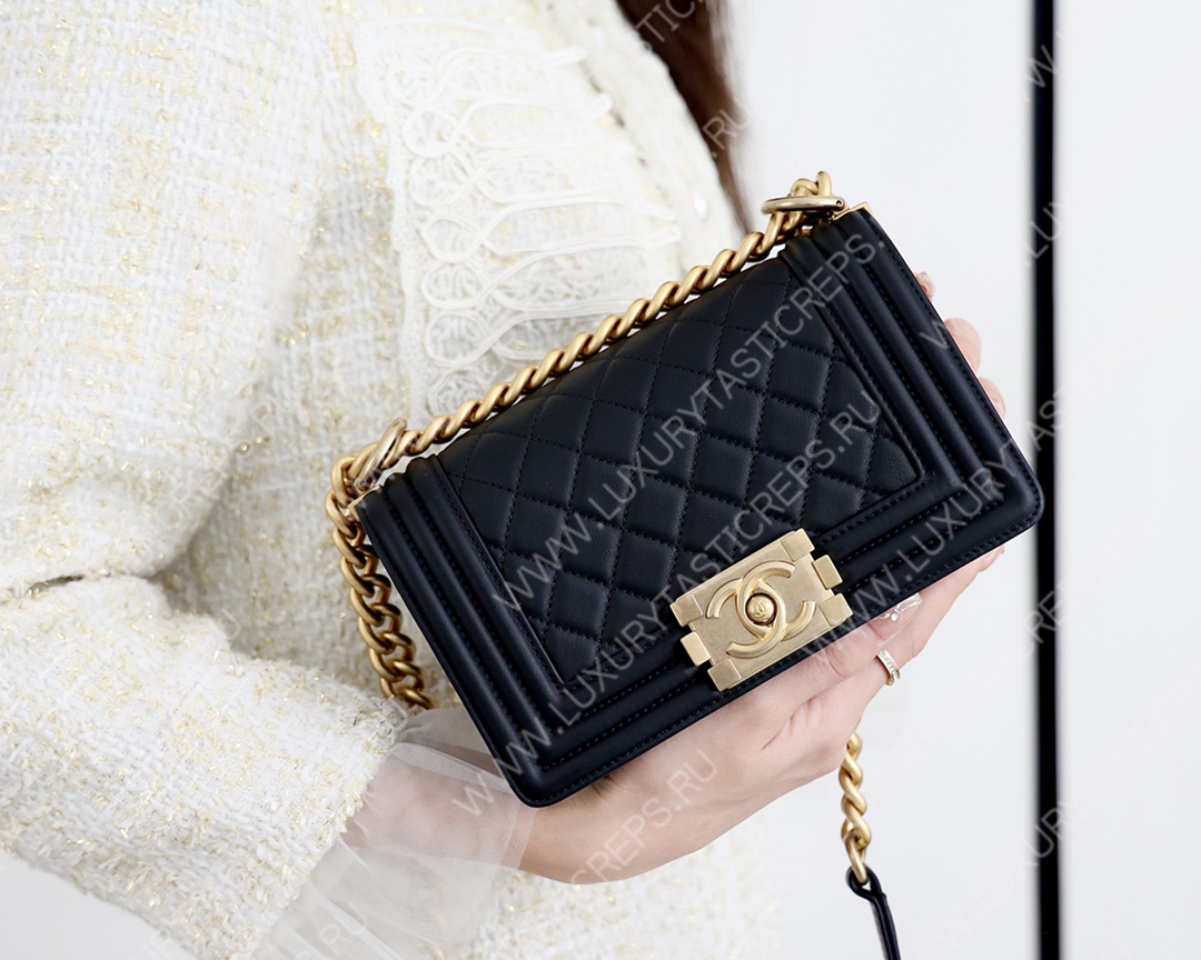 Ch*el small boy handbag black a67085