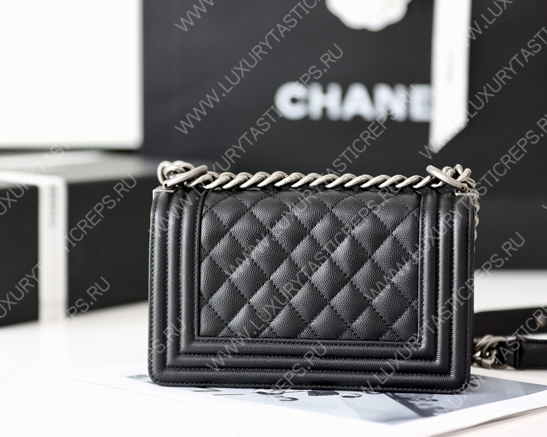 Ch*el boy handbag black a67086