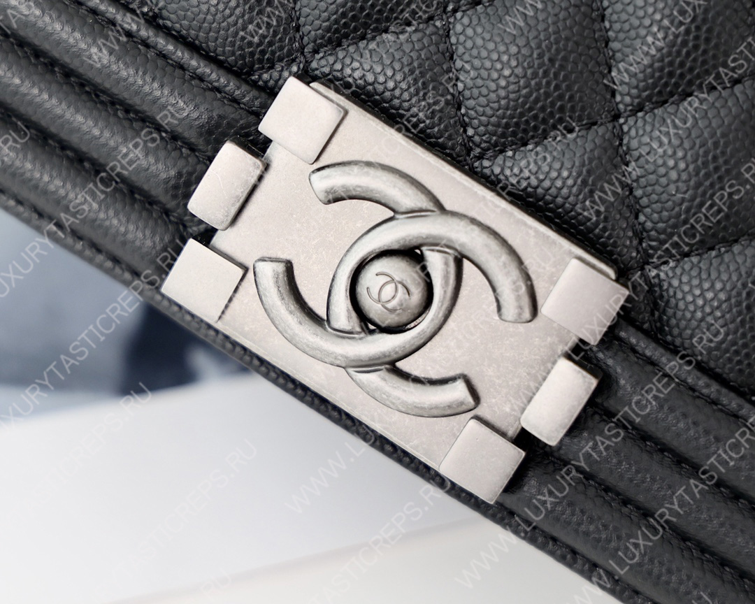 Ch*el boy handbag black a67086