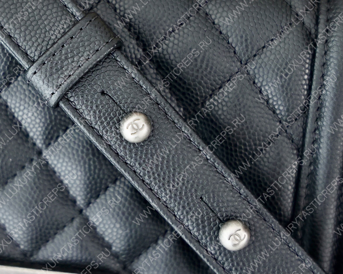 Ch*el boy handbag black a67086