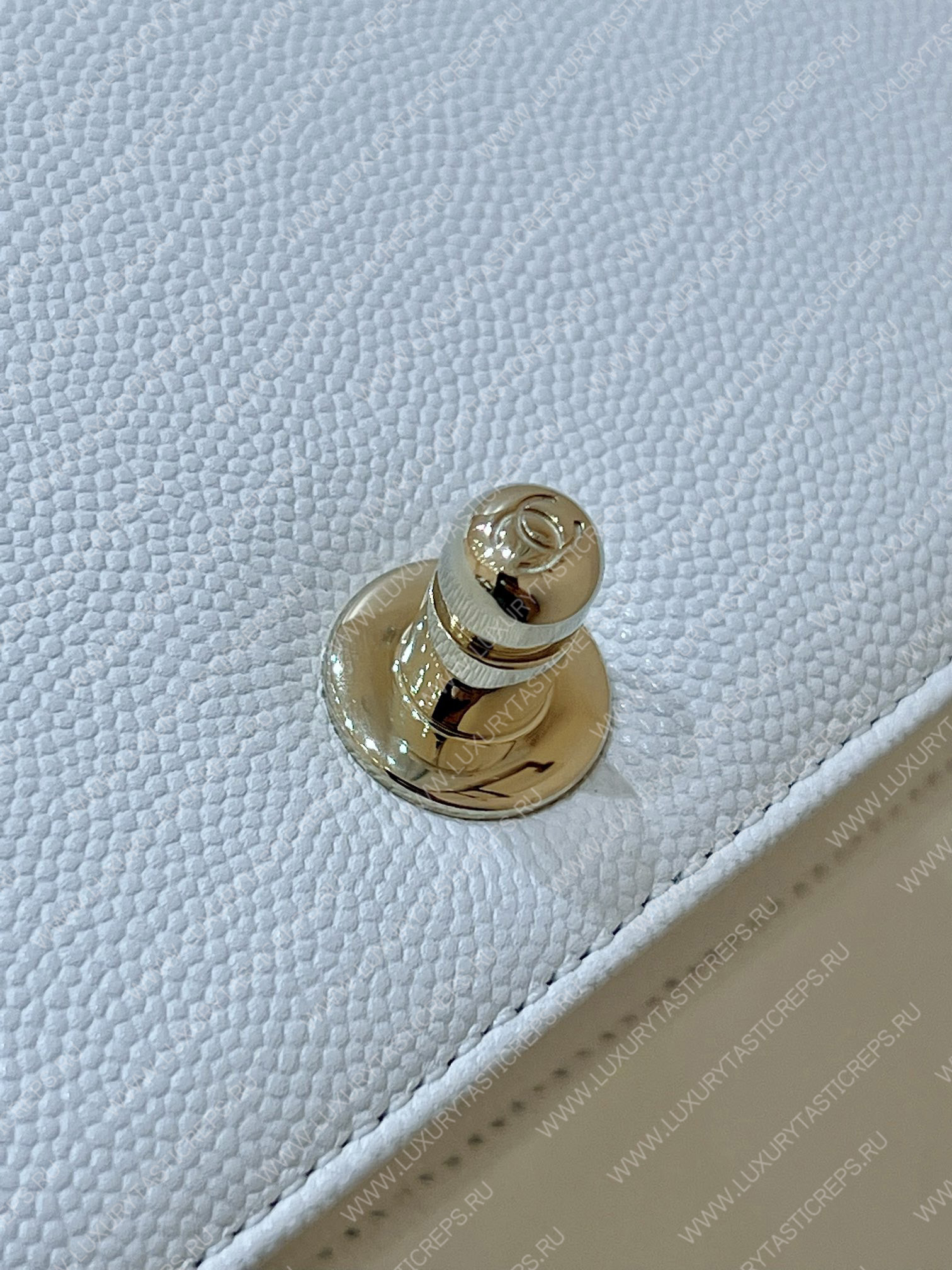 Ch*el small boy handbag white a67085