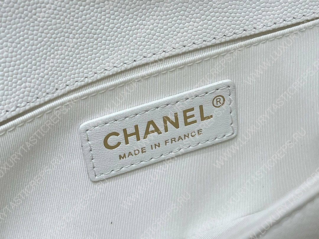 Ch*el small boy handbag white a67085