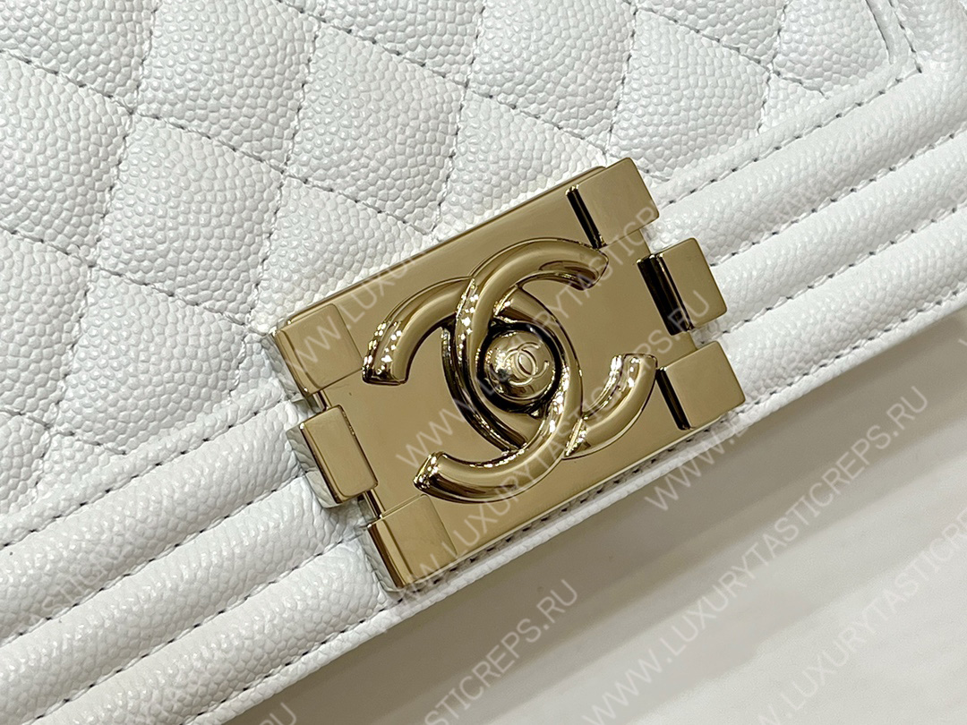 Ch*el small boy handbag white a67085