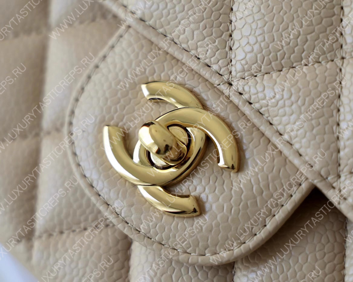 Ch*el classic medium flap bag beige a01112