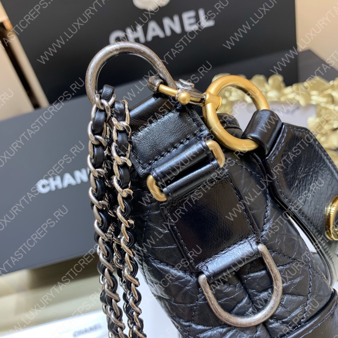 Ch*el gabrielle small hobo black as0865