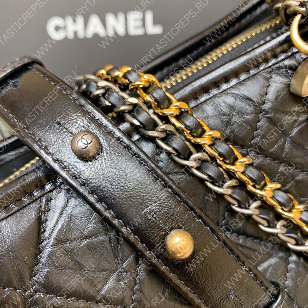 Ch*el gabrielle small hobo black as0865