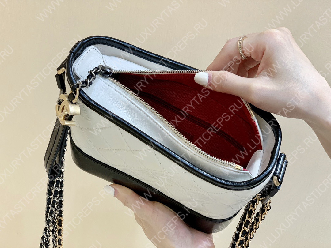 Ch*el gabrielle hobo bag white a91810