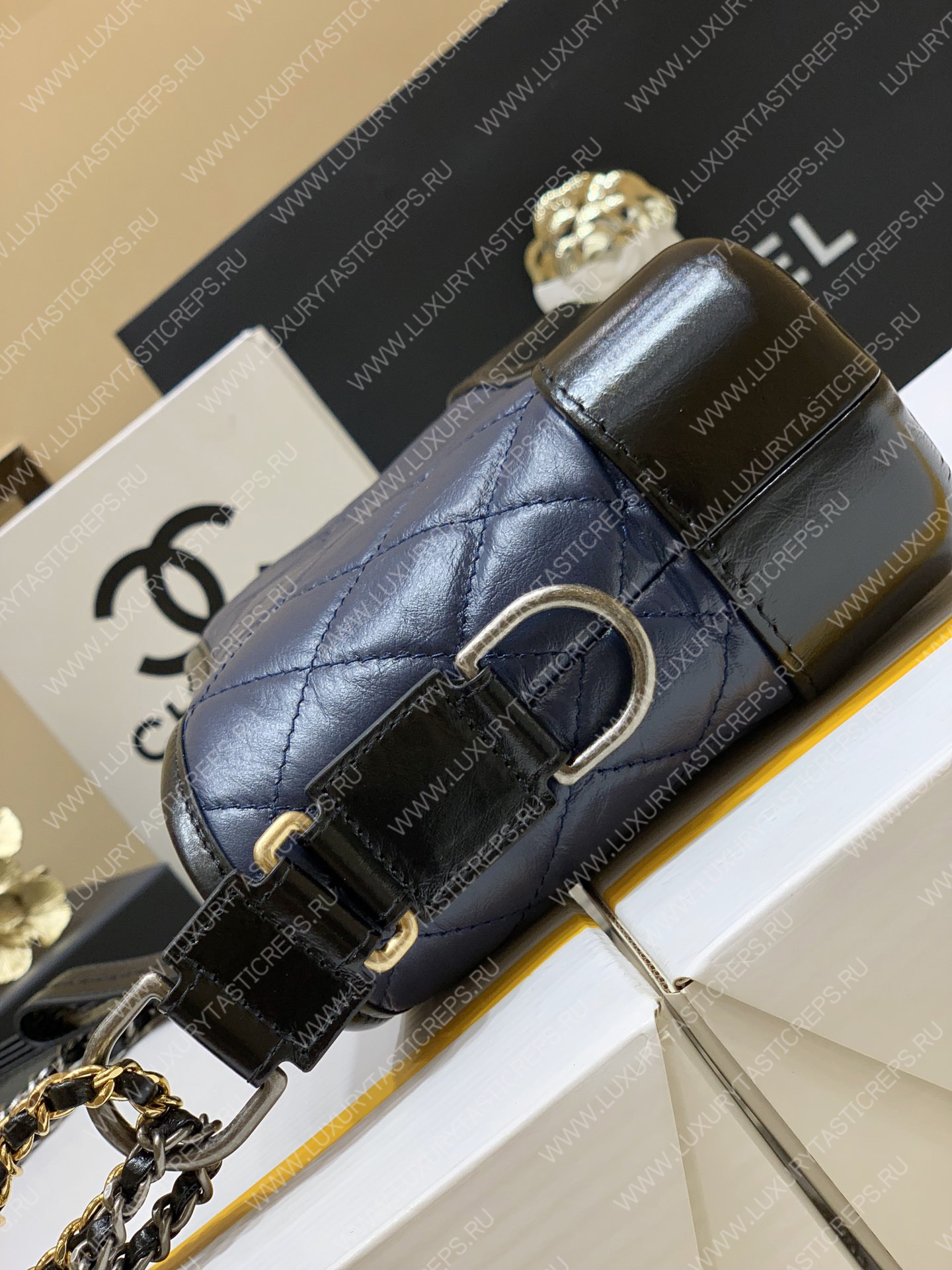 Ch*el gabrielle hobo bag blue a91810