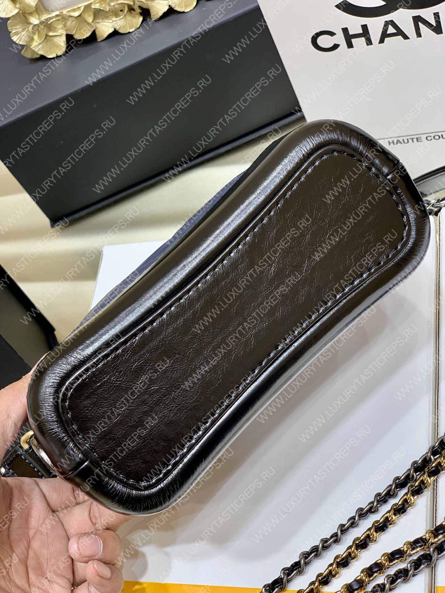 Ch*el gabrielle hobo bag blue a91810